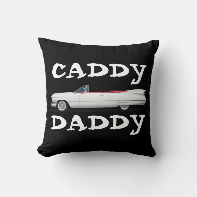 COUSSIN AVEC VOITURE CLASSIQUE À NAGEOIRES CADDY D (Recto)