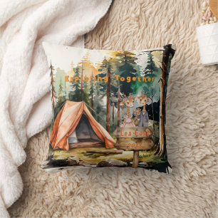 Coussin Aventure de Noël Huile sur toile Jeune Couple Mari