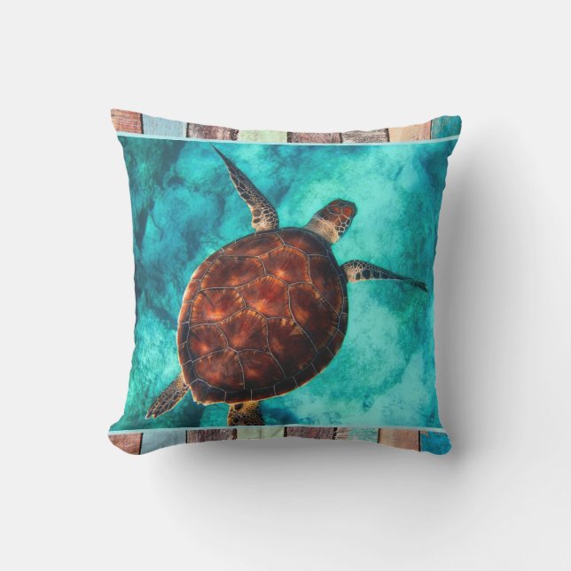 Coussin Aventure de tortue de mer (Recto)