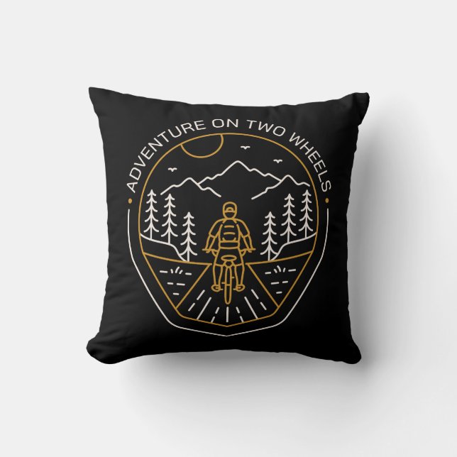 Coussin Aventure sur deux roues (Recto)