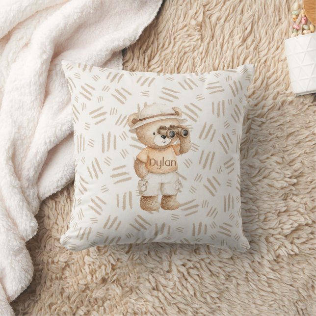 Coussin Aventure T-Shirt Peach Explorer Ours Jumelles (Couverture)
