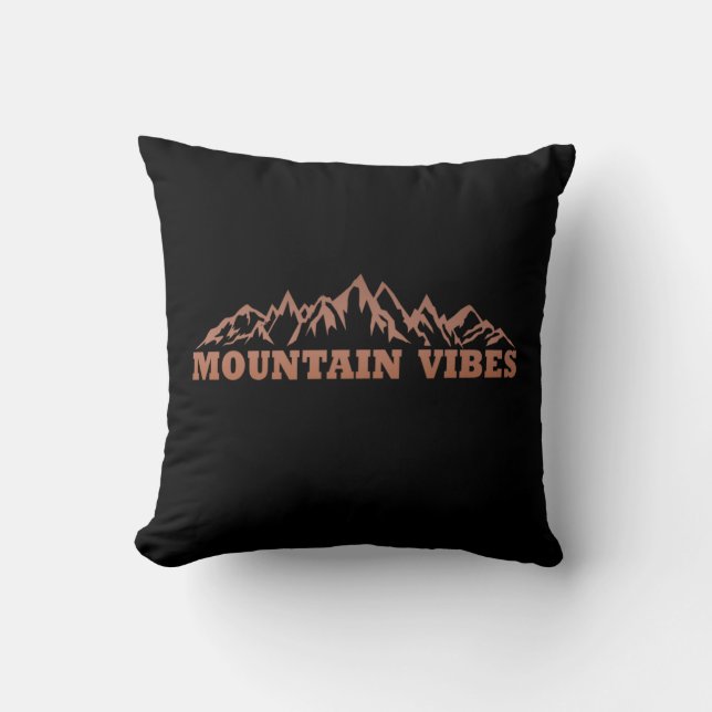 Coussin Aventure vibes montagne extérieure (Recto)