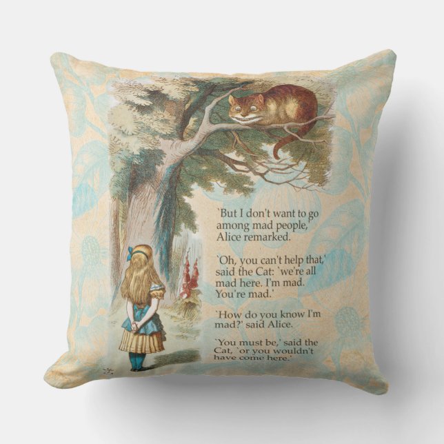 Coussin Aventures d'Alice au pays des merveilles Chat du C (Recto)