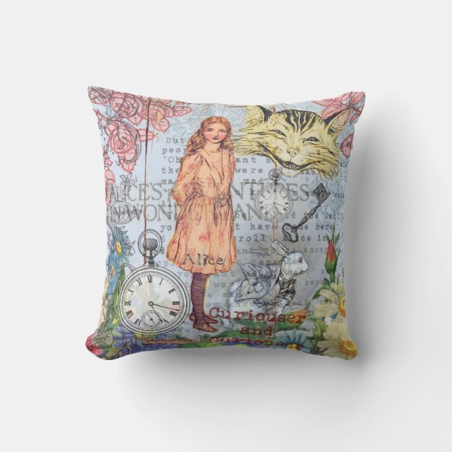 Coussin Aventures d'Alice au Pays des Merveilles Classique (Recto)