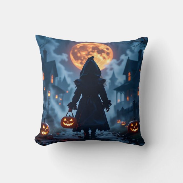 Coussin Aventures de Halloween Friandises ou Farces Coussi (Recto)