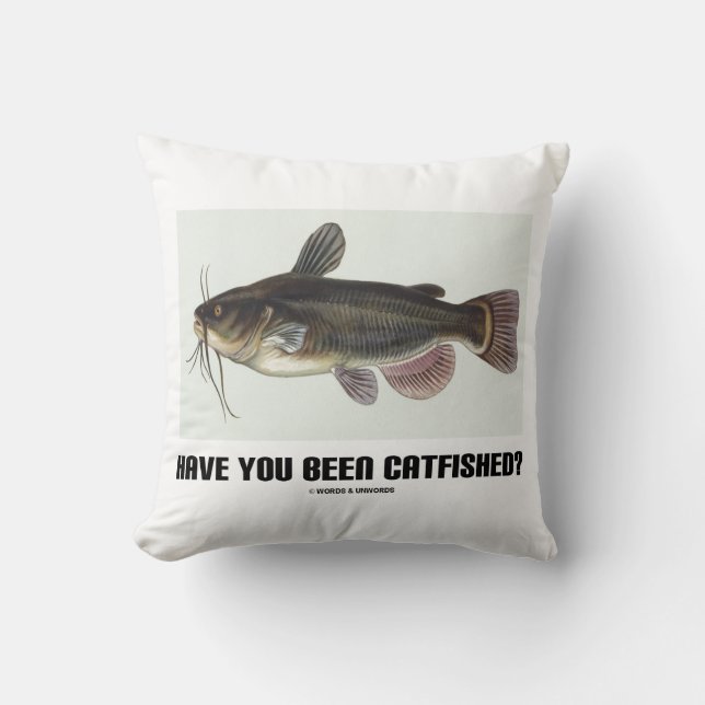 Coussin Avez-Vous Été Catalogué ? Illustration Catfish (Recto)