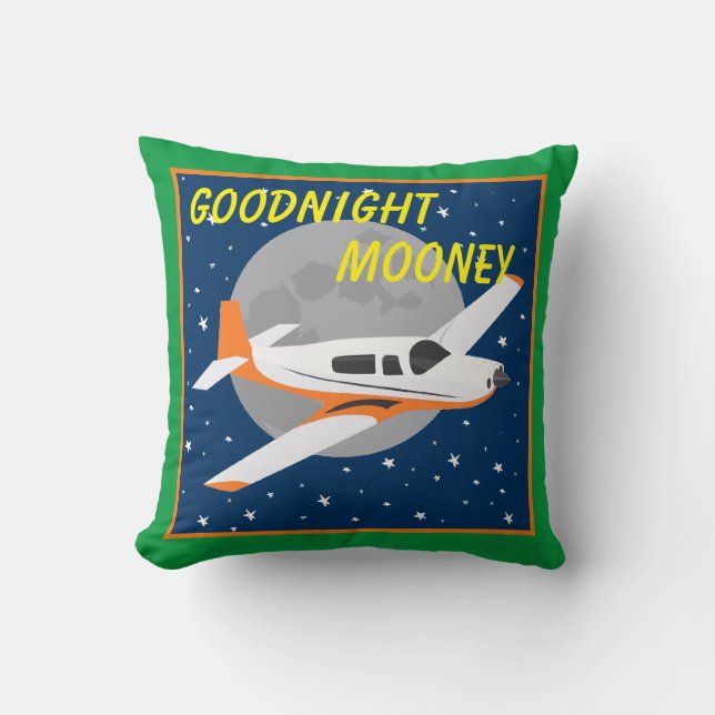 Coussin Avion Goodnight Mooney (Recto)