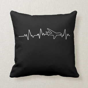 Coussin Avion Heartbeat I Love Aviation Aéronefs Ventilate