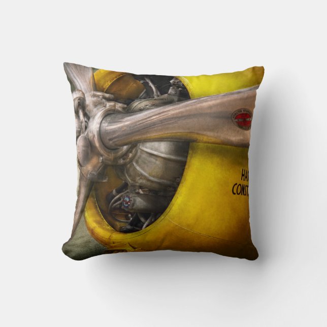 Coussin Avion - Pilote - Hélice - Twin Wasp (Recto)