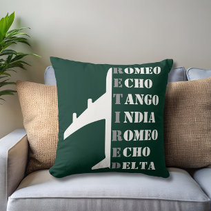 Coussin Avion Retraité Alphabet Phonétique OtAN Aviation