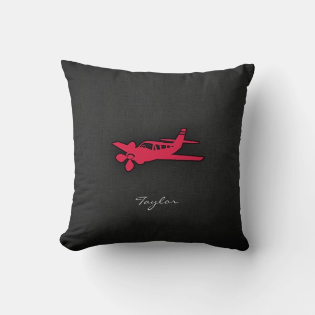 Coussin Avion rouge Crimson (Recto)