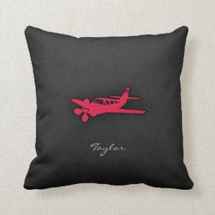 Coussin Avion rouge Crimson