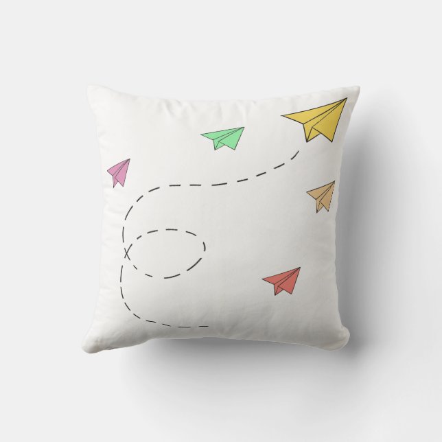 Coussin Avions à papier volants (Verso)
