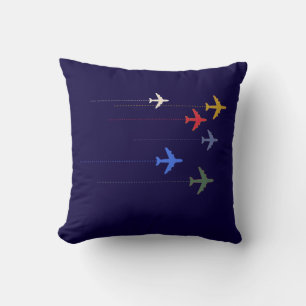Coussin avions couleur