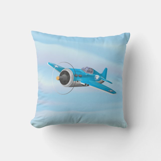 Coussin Avions de chasse de la Seconde Guerre mondiale (Recto)
