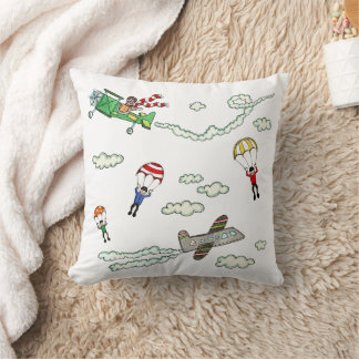 Coussin Avions et parachutes