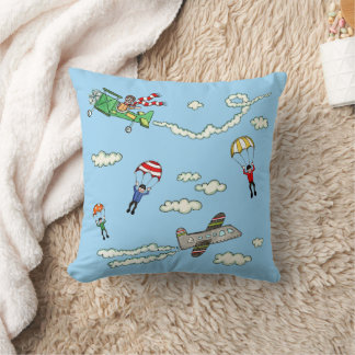 Coussin Avions et parachutes