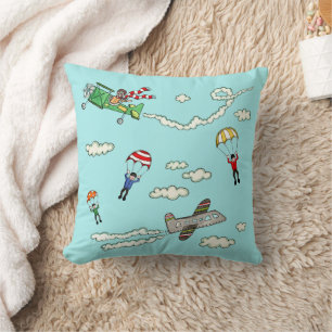 Coussin Avions et parachutes