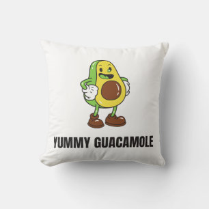 Coussin Avocado Guacamole Food Kawaii Face
