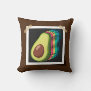 Coussin Avocado Retro Photo Color Scheme Fruit Vintage