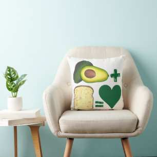 Coussin Avocado + Toast = Love Foodie For Pair Heart