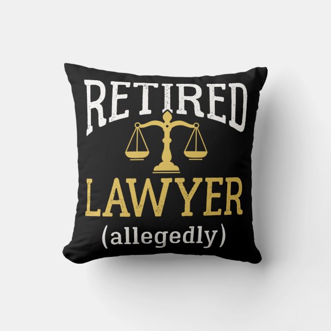 Coussin Avocat À La Retraite (Recto)