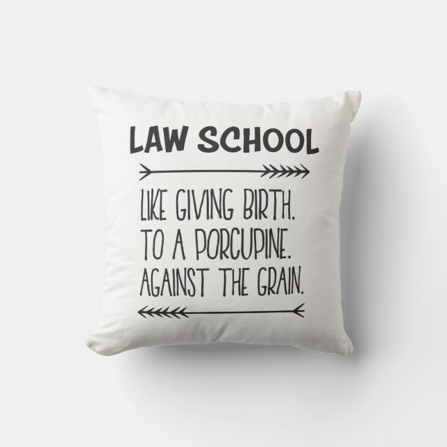 Coussin Avocat étudiant en droit à la faculté de droit Fun (Recto)