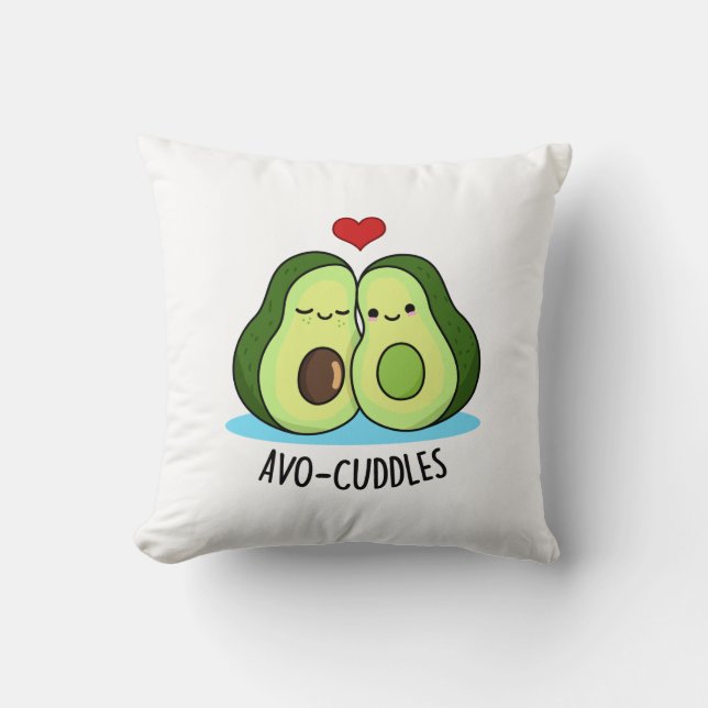 Coussin Avocuddles Drôle Avocado Couple Pun (Recto)