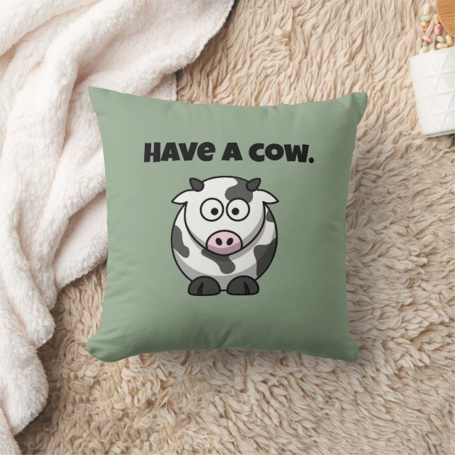 Coussin Avoir une vache, drôle Dairy Vache dessin de jeu d (Couverture)