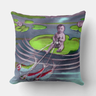 Coussin Avril Fool Carte Postale Vintage