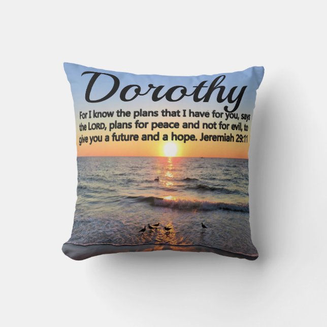 COUSSIN AWE-INSPIRING JEREMIAH 29:11 SLELER PERSONNALISÉ (Recto)