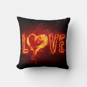 Coussin Awesome Flaming Love