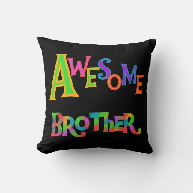 Coussin Awesome Frère T-shirts et cadeaux (Recto)
