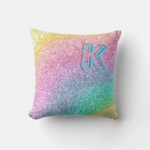 Coussin Awesome Pastel Parties scintillant Monogramme Pers