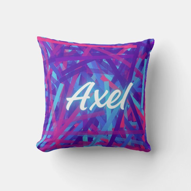 Coussin Axel – Conception de nom moderne audacieux (Recto)