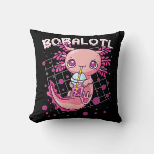 Coussin Axolotl Boba Tea Bubble Tea Kawaii Anime Japonais