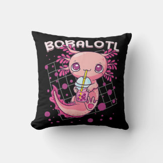 Coussin Axolotl Boba Tea Bubble Tea Kawaii Anime Japonais