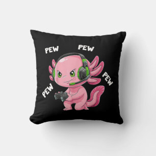 Coussin Axolotl Gaming Cadeaux Garçons Filles Anime Vidéo