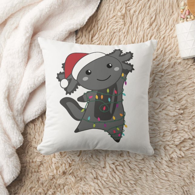 Coussin Axolotl Joyeux Noël Animaux d'hiver Axolotls (Couverture)
