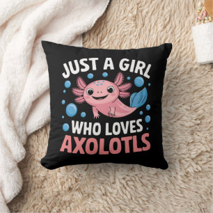 Coussin Axolotl Mignon Juste Une Fille Qui Aime Les Axolot