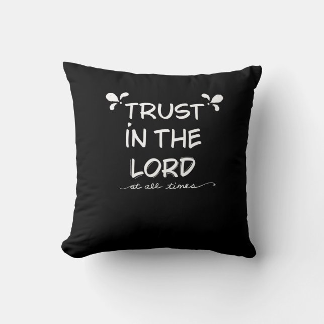 Coussin Ayez confiance dans le Seigneur (Recto)