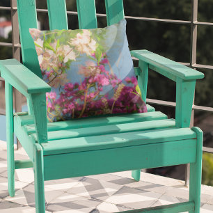 Coussin Azalées roses et blanches