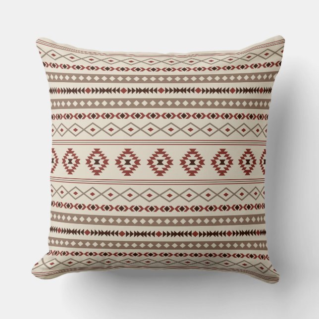 Coussin Aztec Browns Crème rouille Mixte Motifs Motif (Recto)