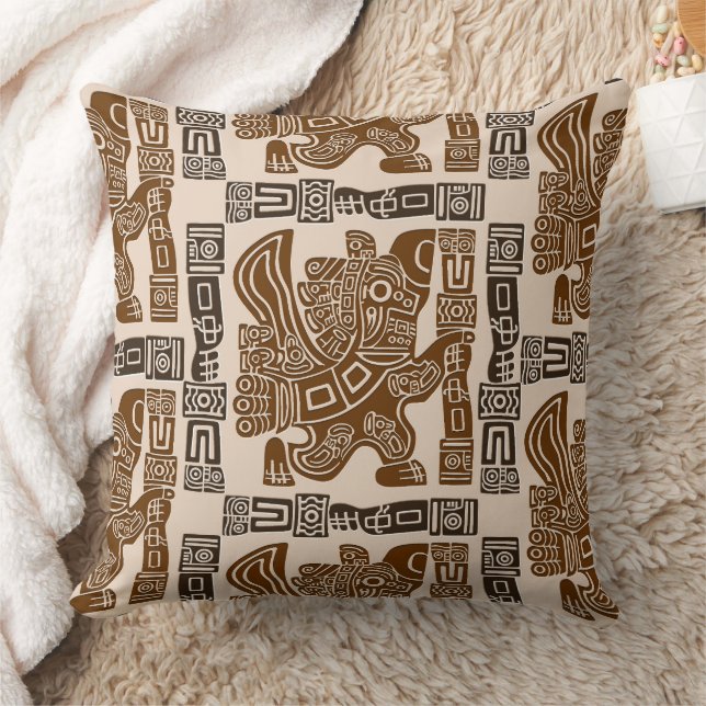 Coussin Aztec Eagle Guerrier Tribal Art antique (Couverture)