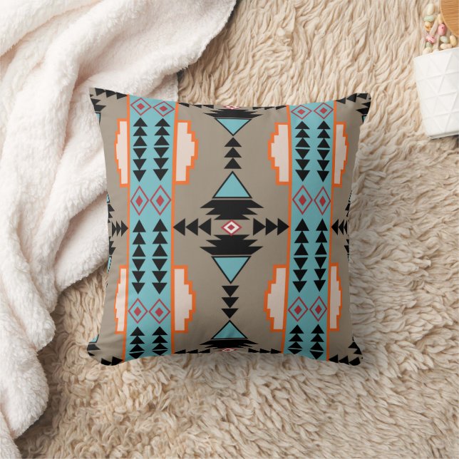 Coussin Aztec Mexican Geometric Pattern (Couverture)