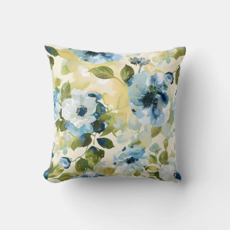 Coussin "Azure Bloom : Spring Floral Cushion"