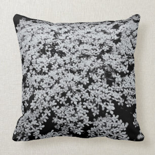 Coussin B&W Queen Anne’s Lace Fleur sauvage