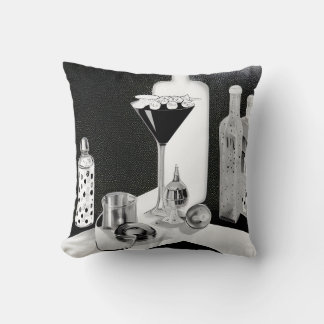 Coussin B&W Retro Bar & Martini