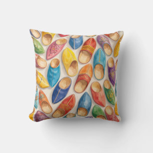 Coussin Babouches marocaines colorées