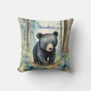 Coussin Baby Black Bear Boys Personnalisé